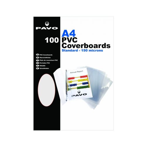 Pavo+A4+PVC+Clear+Covers%2C+150+micron+Pk100