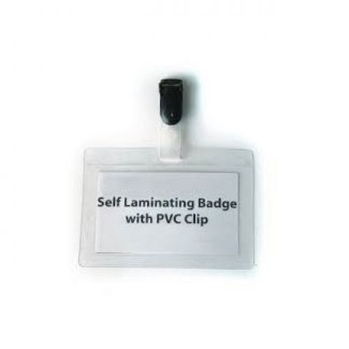 Pavo+Self+Laminating+ID+Badge+With+Clip+54x90mm