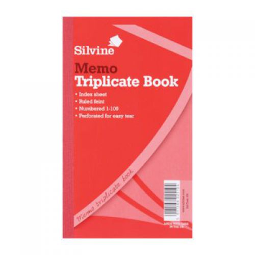 Silvine%2C+605+Triplicate+Book+8x5