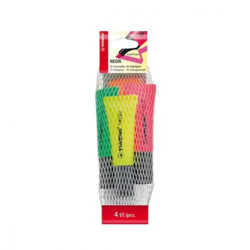 Stabilo%2C+Neon+Highlighter%2C+pack+of+4