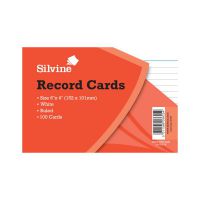 RECORD CARDS 6X4 WHITE 100S PK10
