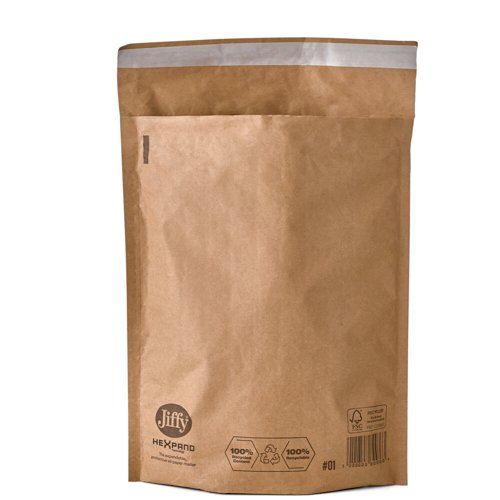 Paper-Padded Envelope Jiffy padded 220 x 255mm short side open Gold Box200 100% Recycled