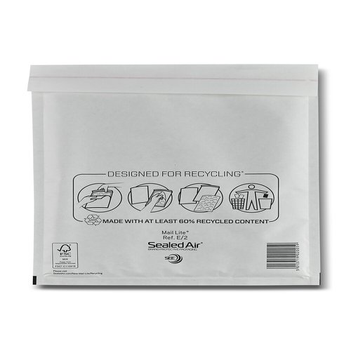 Sealed+Air+Mail+Lite+Mailers+E%2F2+White+Int+220mmx260mm+Box+100