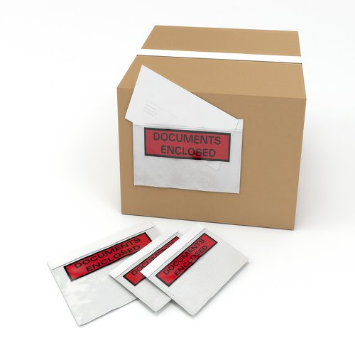 Self+Adhesive+Packing+List+Envelope+Printed+Doc+Enclosed+A5+225x165mm+Pack+1000