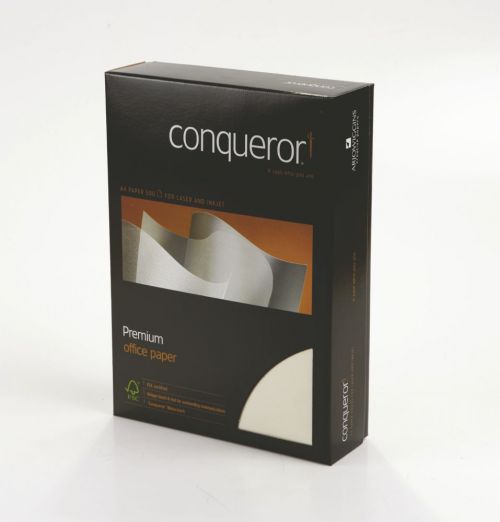 Conqueror+Paper+Cream+Laid+Watermarked+A4+100gsm+%28Pack+500%29+25574+606943