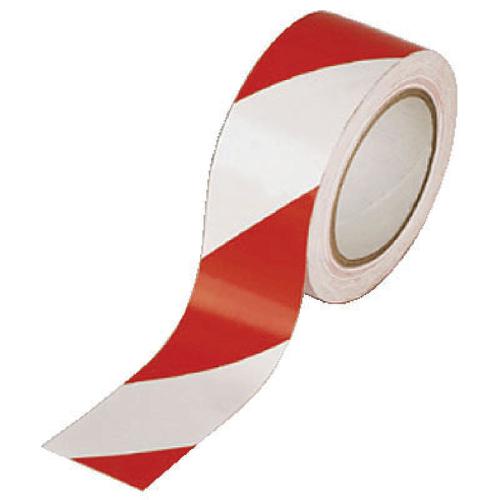 PVC Hazard Tape White And Red 50mm X 33m Pack 24