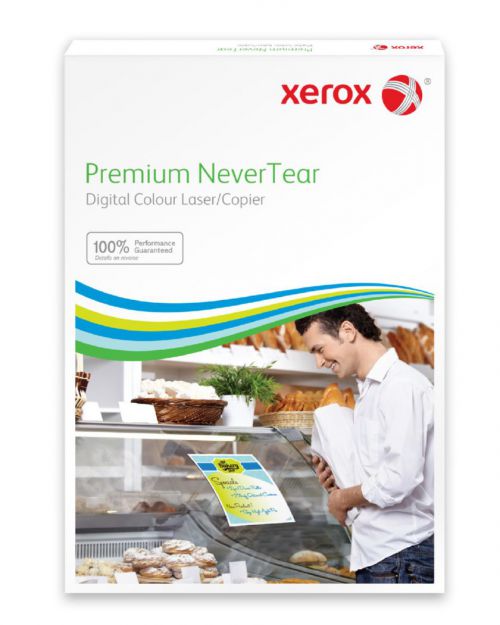 Xerox Prem.Nevertear Mattwht Clingfilm Sra3 60Mic Paper Backed 250/Pk 007R91576