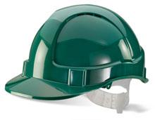 Green Plastic Harness Economy Vented S/Helmet Bbev shg