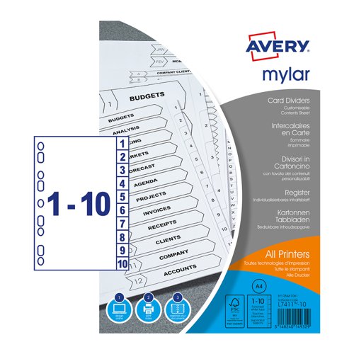 Avery+05461061+Mylar+Dividers