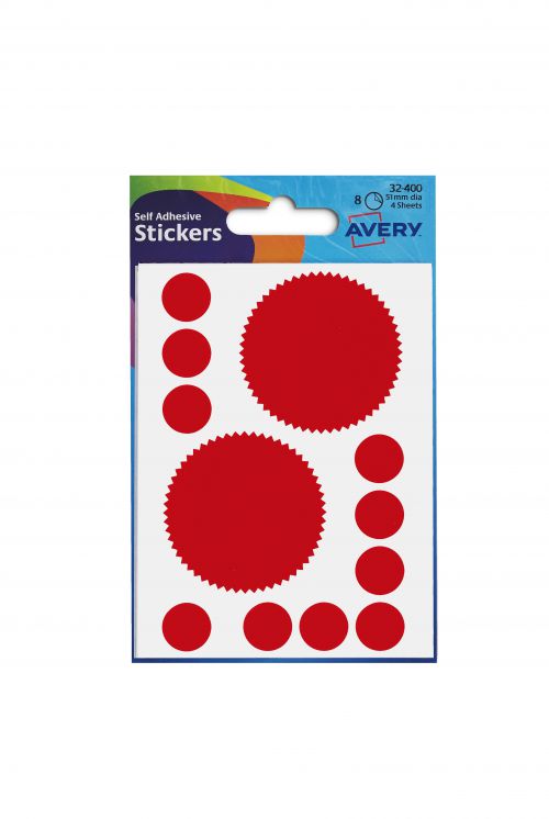Avery Company Seal Labels Red (80 Labels)  PK10