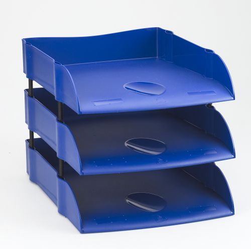 Letter Trays Avery DTR Eco Letter Tray A4/Foolscap Portrait Blue DR100BLUE