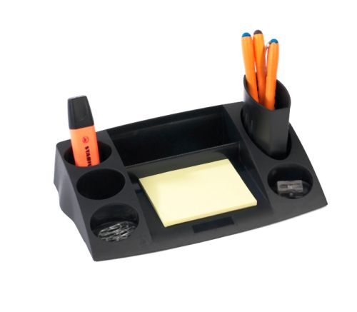 Avery DTR Eco Desk Tidy 7 Compartments Black DR400BLK