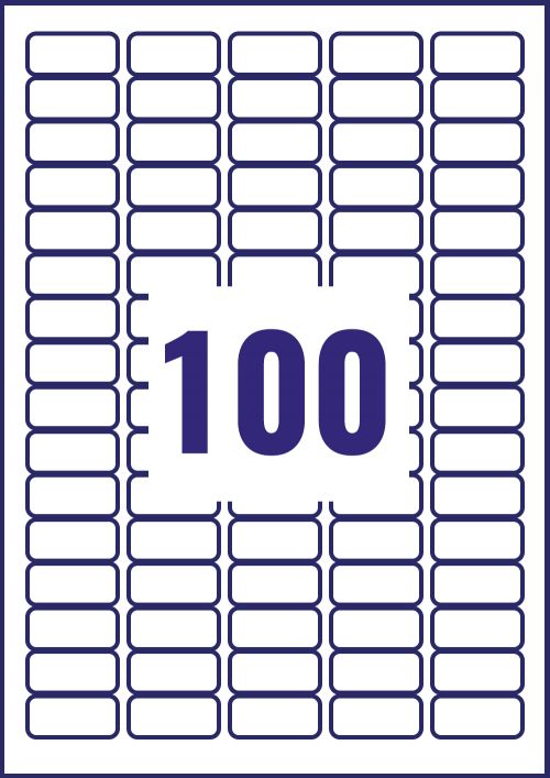 Avery Mini Multipurpose Labels Removable Laser 80 Per Sheet 35 6x16 9mm 