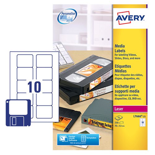 Avery+Laser+3.5+inch+Diskette+Label+70x52mm+White+%28Pack+250+Labels%29+L7666-25