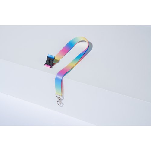 Avery Recycled Rainbow Pre-Printed Lanyard with 2cm Wide Carabiner (Pack 1) - R4828RA-1 Avery Recycled Rainbow Pre-Printed Lanyard with 2cm Wide Carabiner (Pack 1) - R4828RA-1