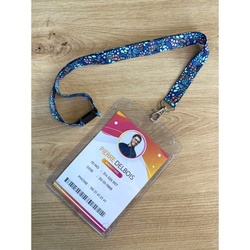 Avery Recycled Spring Pre-Printed Lanyard with 2cm Wide Carabiner (Pack 1) - R4828SP-1 Avery Recycled Spring Pre-Printed Lanyard with 2cm Wide Carabiner (Pack 1) - R4828SP-1