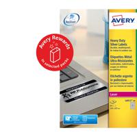 Avery Resistant Labels 210 x 297 mm Permanent 1 Labels Per Sheet (20 Labels Per Pack) L6013-20.UK