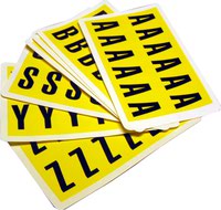 SELF-ADHESIVE LETTERS SET 21X38MM YLW