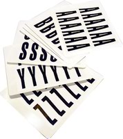 SELF-ADHESIVE LETTERS SET 21X56MM WHT