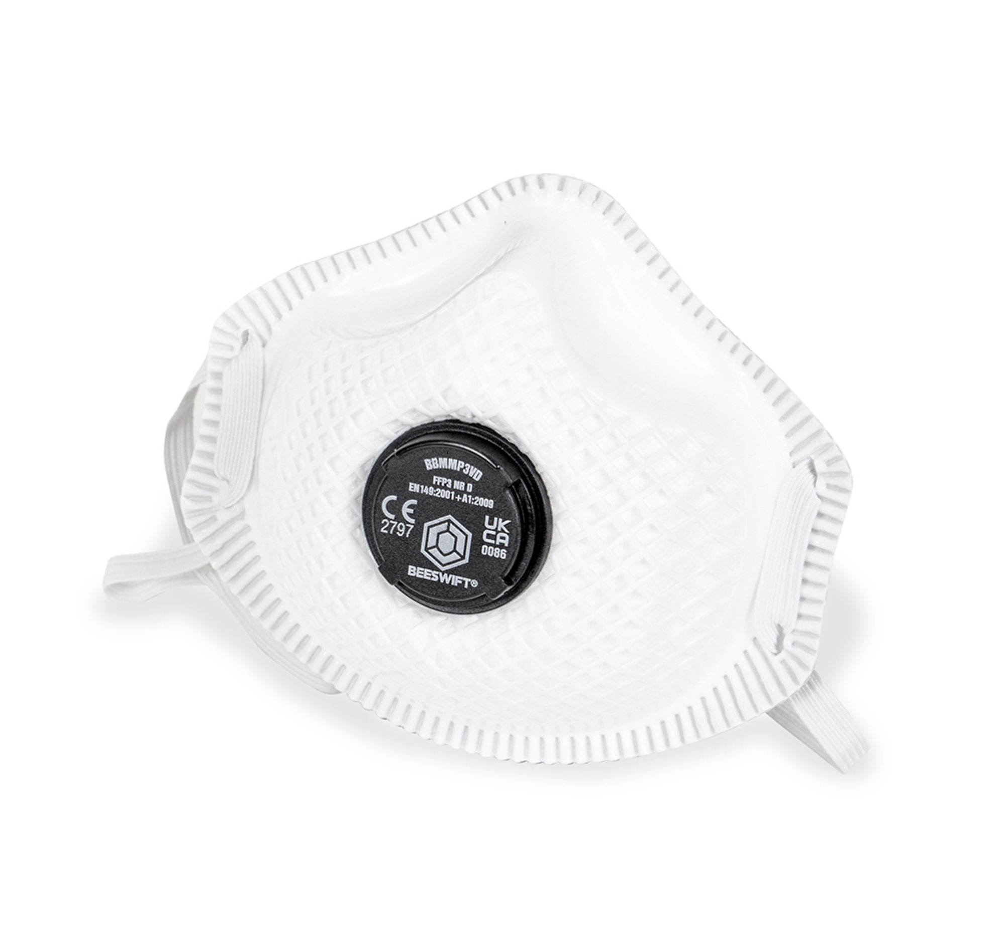 BEESWIFT P3 VENTED MESH CUP MASK WHITE