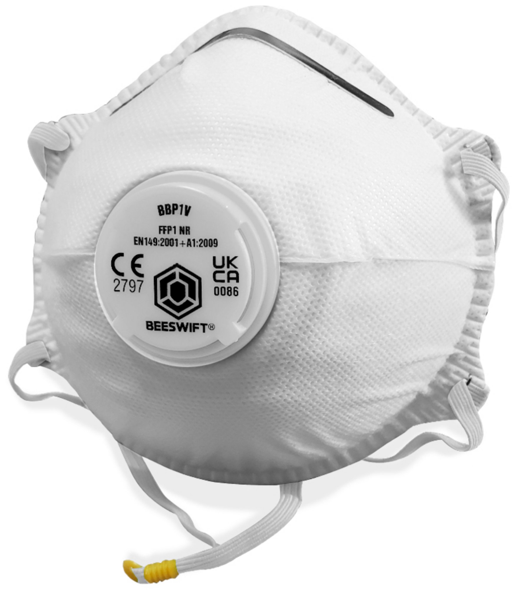BEESWIFT P1 VALVED MASK WHITE (BOX OF 1