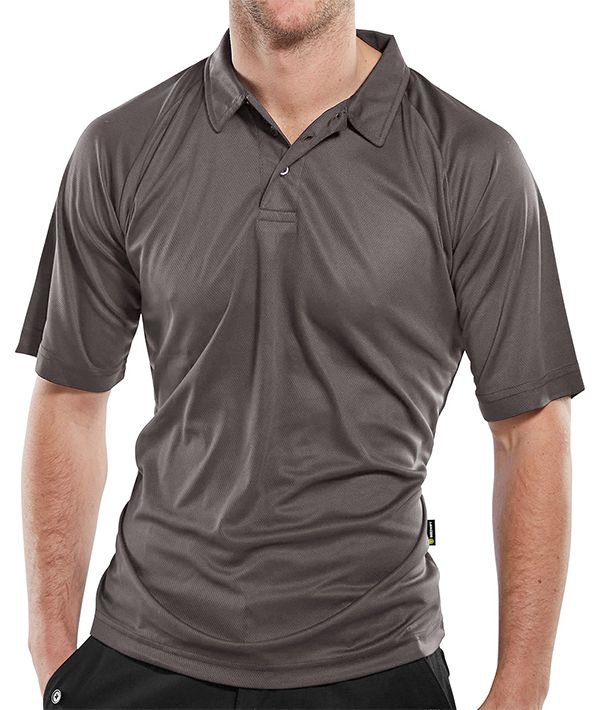 BEESWIFT B-COOL WICKING POLO SHIRT GREY