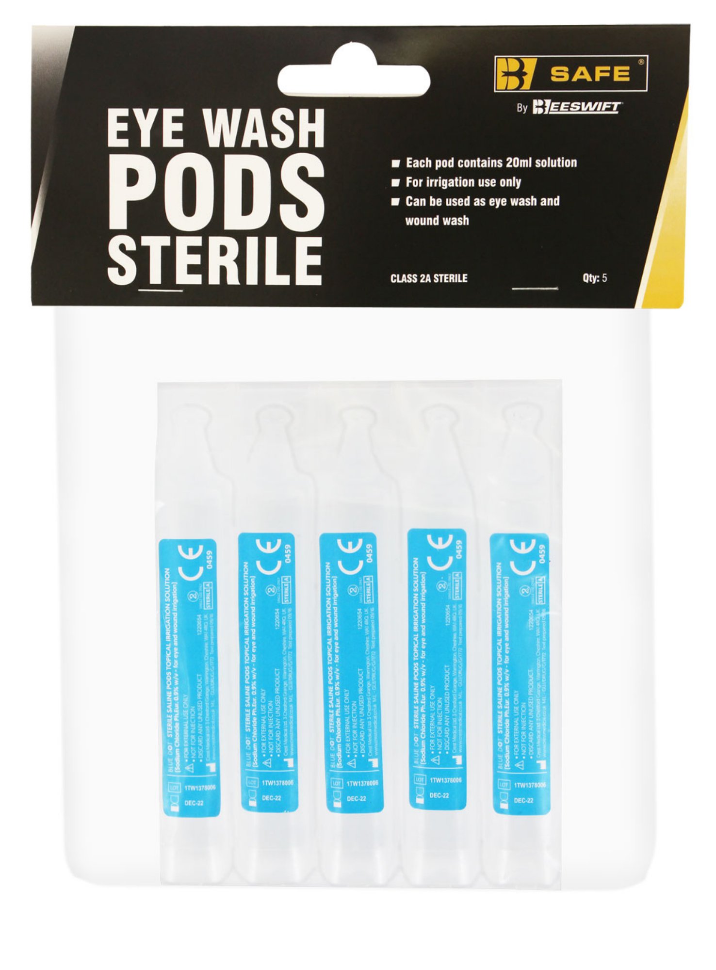 BEESWIFT EYEWASH PODS PACK OF 5 X 20ML 2