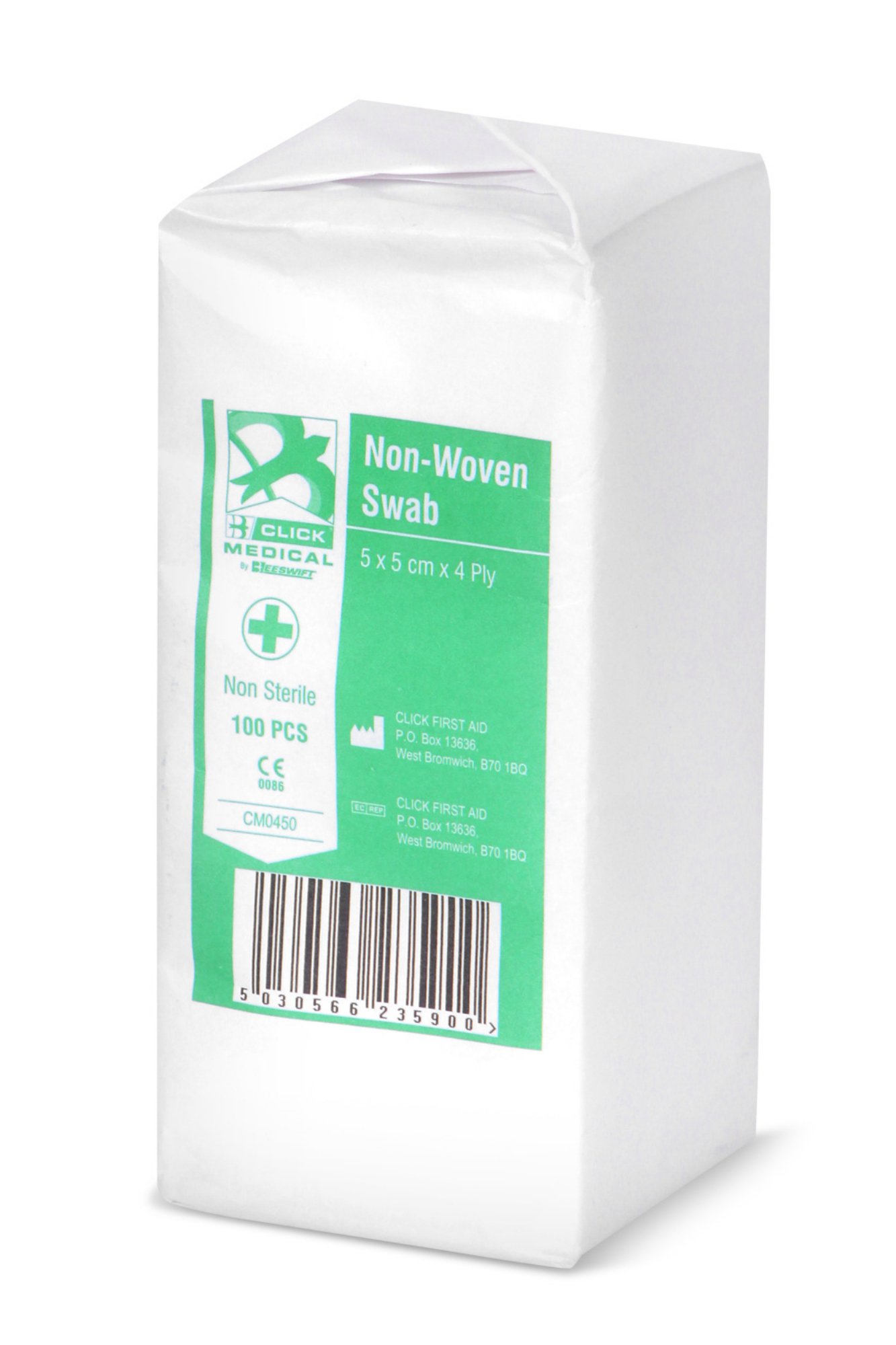 CLICK MEDICAL GAUZE SWABS 5CM X 5CM PACK
