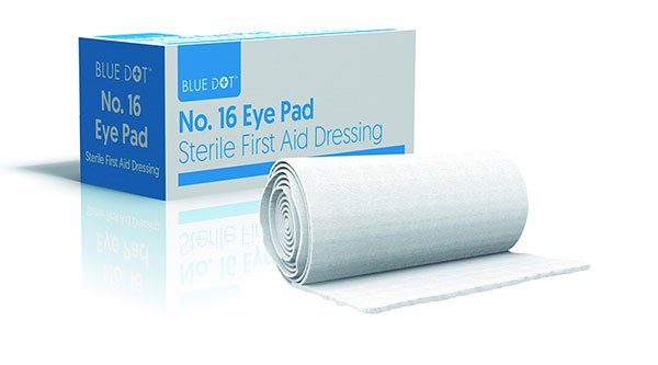 CLICK MEDICAL BLUE DOT BOXED EYE PAD & B