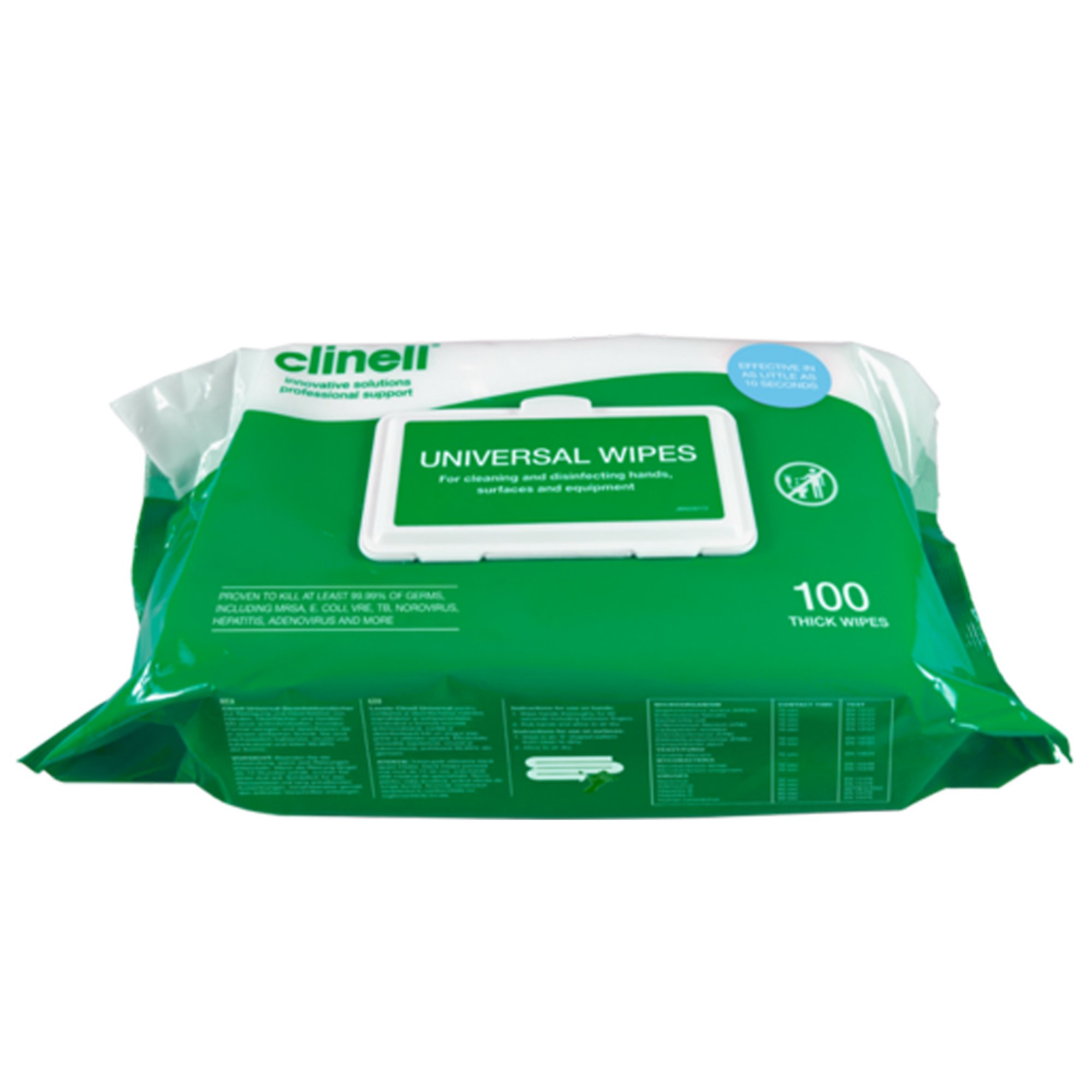 CLINELL CLINELL UNIVERSAL WIPES PACK 100