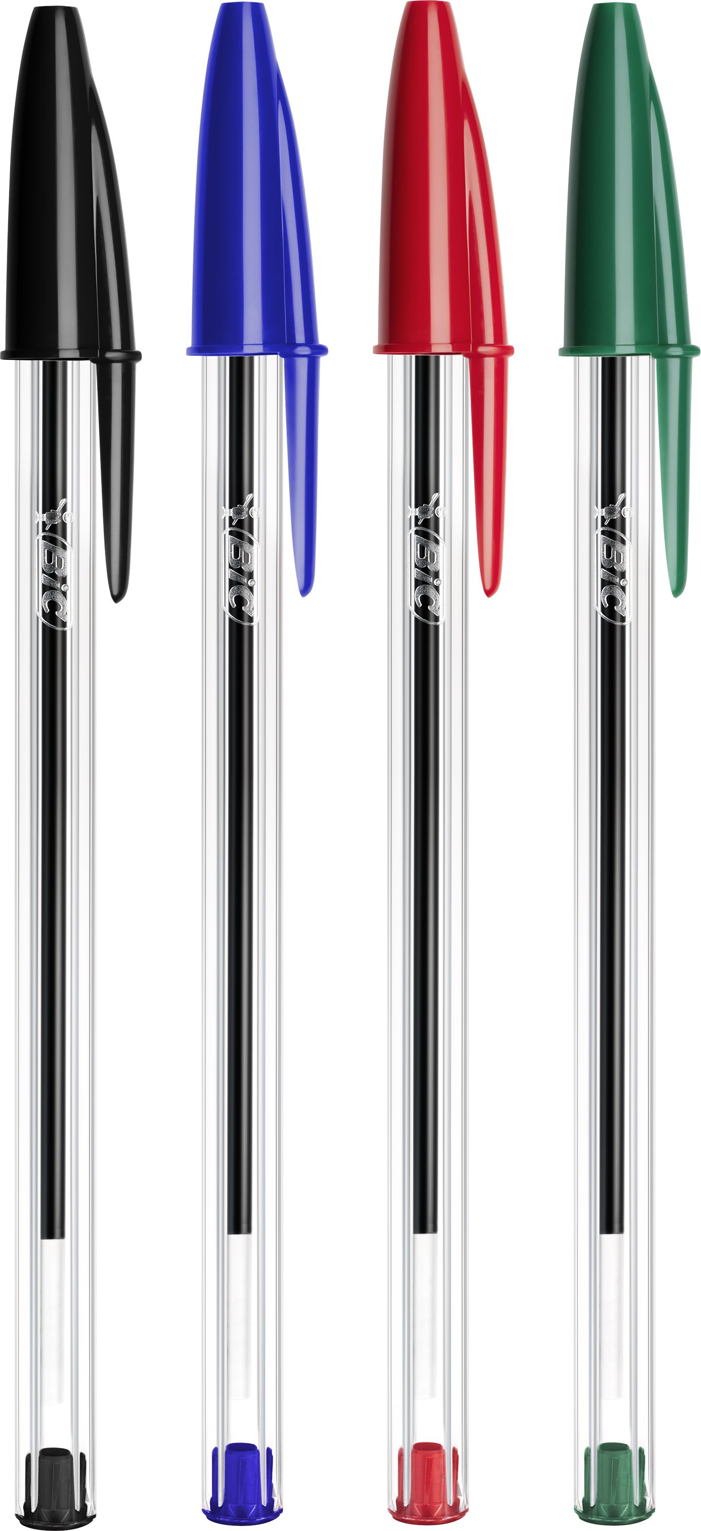 Bic Cristal Ballpoint Pen 1.0mm Tip 0.32mm Line Black/Blue/Green/Red (Pack 10)