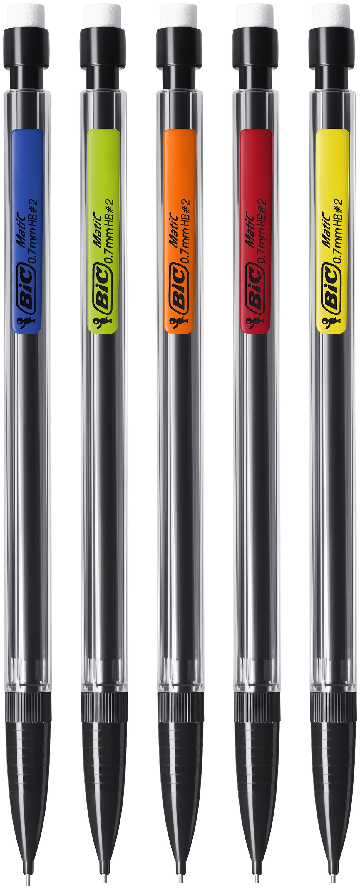 Bic Matic Classic Mechanical Pencil HB 0.7mm Lead Assorted Colour Barrel (Pack 12)