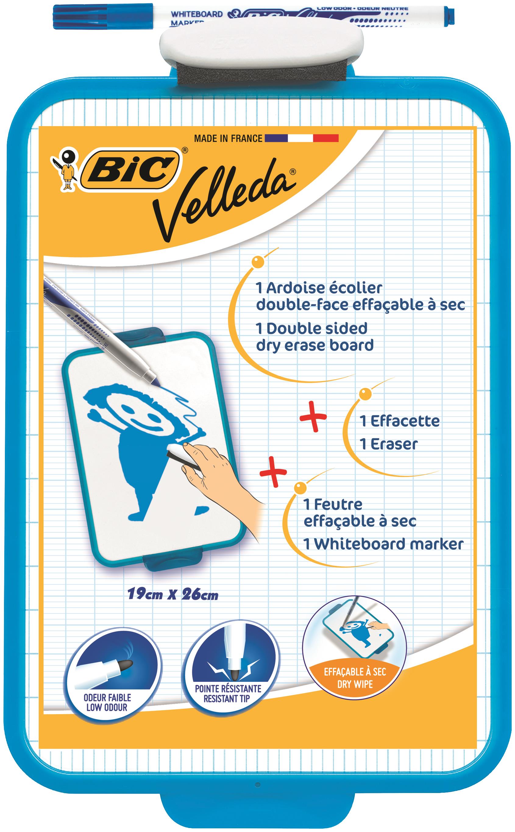 Bic Velleda Drywipe Board Blue 190x260mm 841360 Bic Velleda Drywipe Board Blue 190x260mm 841360