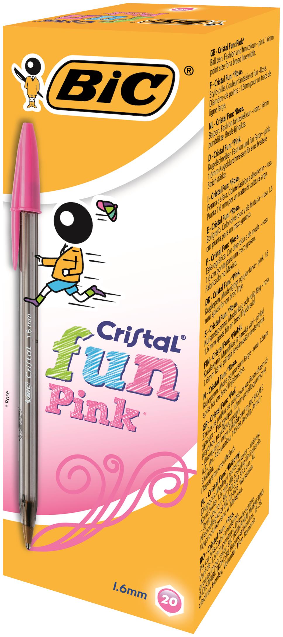 BIC Cristal Fun Pink PK20
