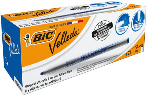 Velleda+1721+Wbrd+Marker+1.2mm+Blue+Bx24