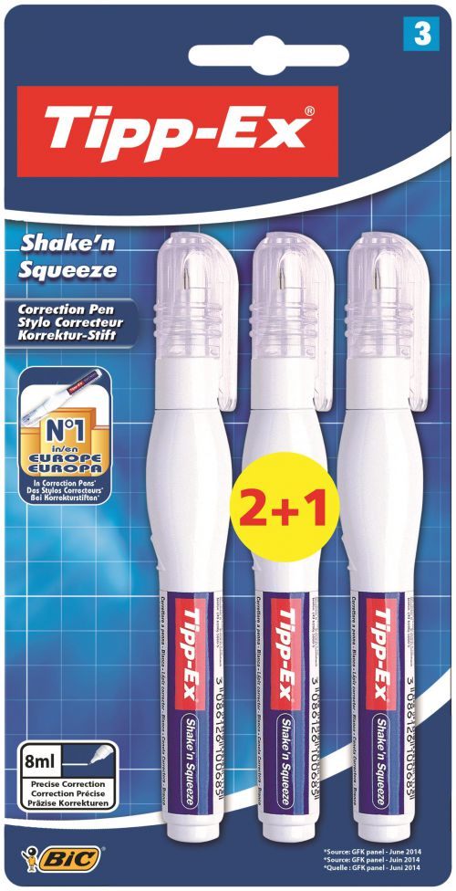 Tipp-Ex+Shake%26apos%3BN+Squeeze+Blister+of+3