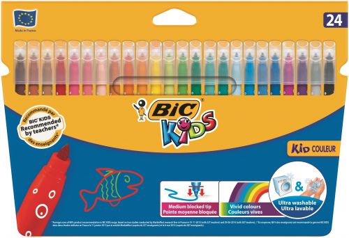 Bic+Kids+Couleur+Felt+Tip+Colouring+Pen+Assorted+Colours+%28Pack+24%29+-+841800