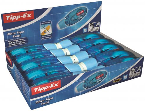 Correction Tape Tipp-Ex Micro Tape Twist Correction Tape Roller 5mmx8m White (Pack 10)