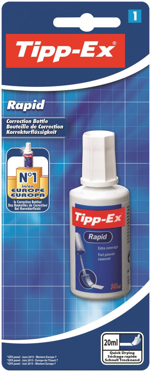 Tipp-Ex Rapid Fluid 20ml White 8871595 - Office Supplies - Pens, Pencils  &amp; Writing Supplies - Correction Media - NCO1007