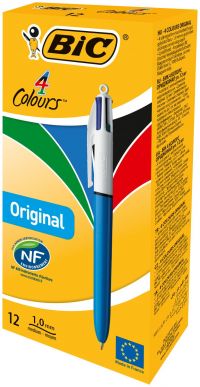 Bic 4 Colours Retractable Ballpoint Pen (Pack of 12) 801867