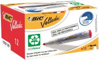 Bic Velleda 1701 Whiteboard Marker Bullet Tip 1.5mm Line Red (Pack 12) - 904939