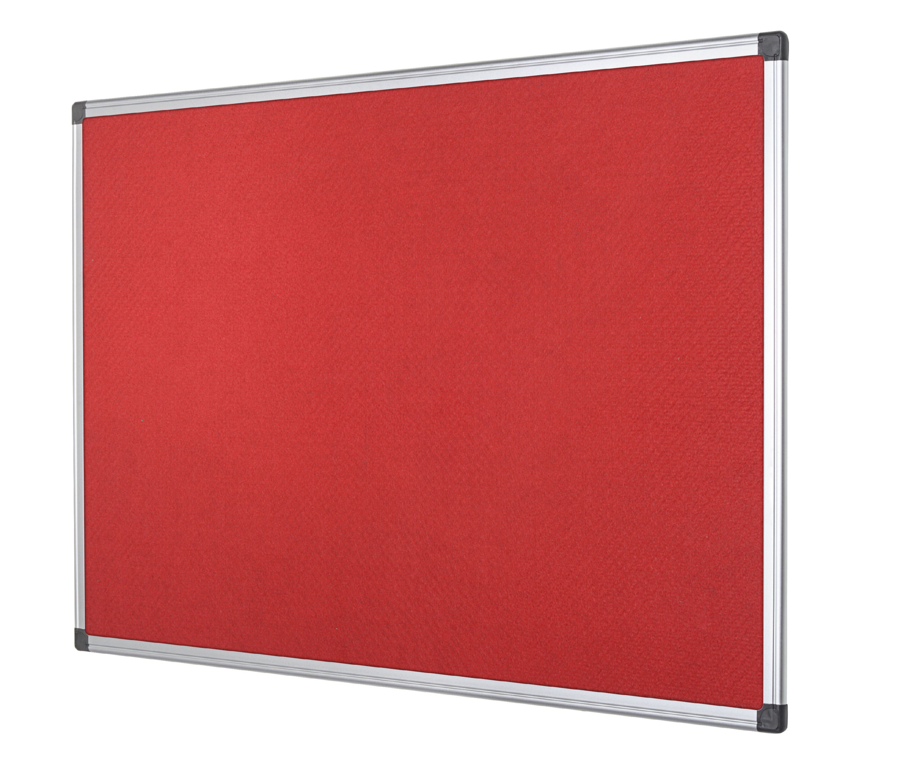 Bi-Office Maya Red Felt Noticeboard Aluminium Frame 1200x1200mm