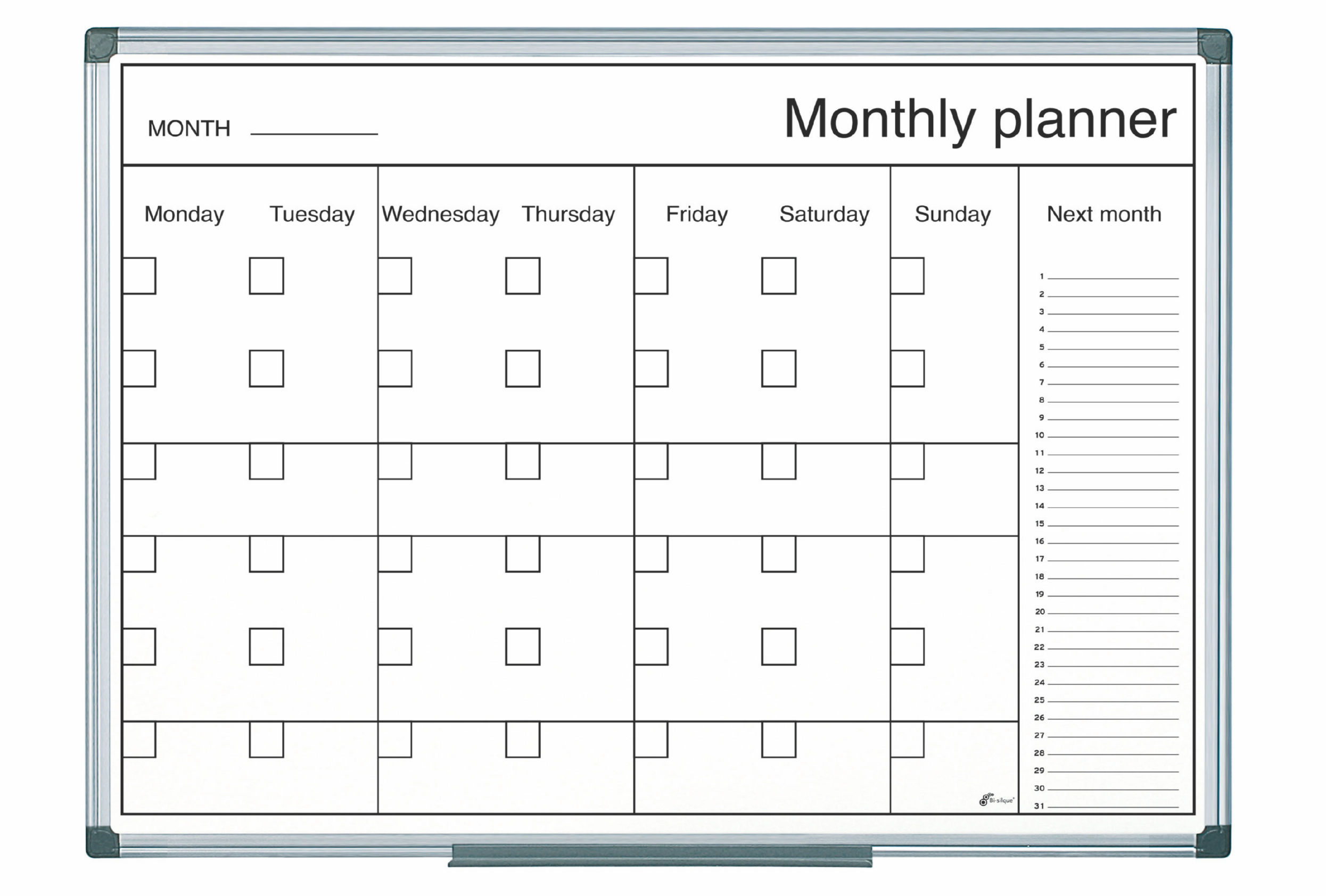 mgntc B&W Month Planner 60x40cm