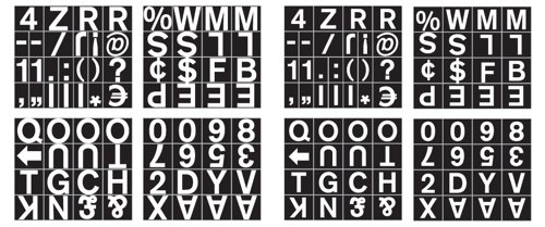 Bi-Office Magnetic Letters Numbers and Symbols 19mm White on Black CAR0802 Bi-Office Magnetic Letters Numbers and Symbols 19mm White on Black CAR0802