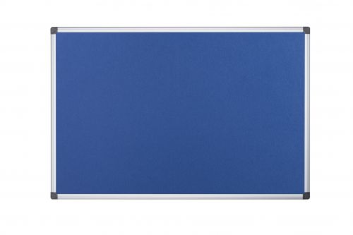 Bi-Office Maya Blue Felt Noticeboard Aluminium Frame 1200x900mm