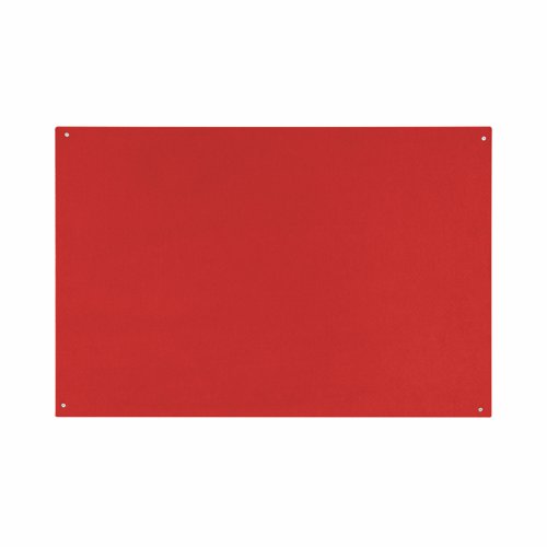 Felt Bi-Office Red Felt Noticeboard Unframed 900x600mm