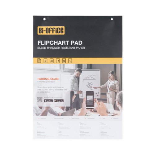 Bi-Office Gridded Flipchart Pad A1 40 Sheet (Pack of 5) FL0125201