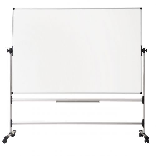 Easels Bi-Office Earth-It Mobile Whiteboard Non Magnetic 1500x1200mm Silver