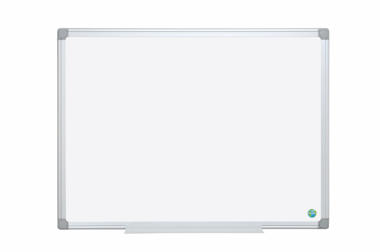 Bi-Office Earth-It Non Magnetic Melamine Whiteboard Aluminium Frame 900x600mm