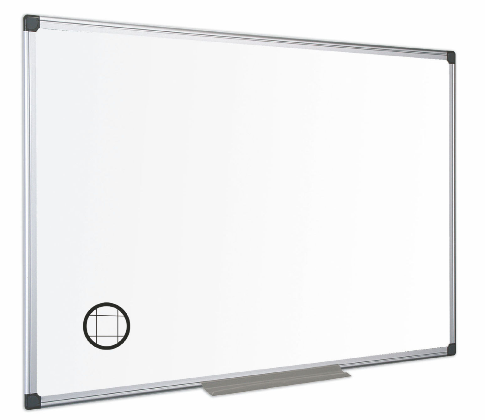 Bi-Office Maya Gridded Double Sided Non Magnetic Whiteboard Melamine Aluminium Frame 1500x1200mm